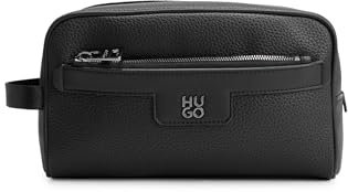 HUGO Hommes Nesh R Washbag Trousse de toilette grainée à logo revisité