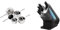 Ninja ZEROSTICK 5-Piece Pan Set, Long Lasting Non Stick,16cm, 18cm & 20cm Saucepans & Foodi StaySharp Knife Block with Integrated Sharpener; 5 Knives and Scissors (1 pair), Sharp 6-Piece Knife Set