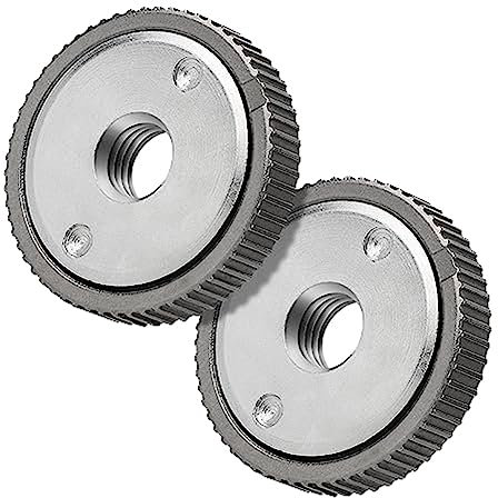 Wisyurt 2PCS Angle Grinder Pressure Plate M14 Quick Release Angle Grinder Set Clamping Flange Nut-Silver