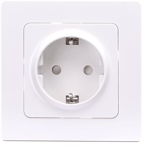 Interruptor unipolar blanco de 1 vía, diseño minimalista, fácil instalación, ideal para controlar iluminación en espacios interiores.
