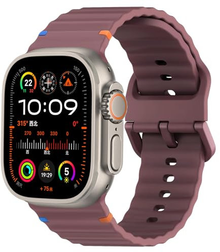 Correa Sport Compatible con Correas Apple Watch 40mm 41mm 42mm 38mm 45mm 44mm 46mm Correa iWatch para Hombres y Mujeres, Correa Silicona Suave para Apple Watch Series 10 9 8 7 6 5 4 3 SE Ultra/2 49 mm