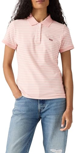 Levi's Women's Hm Polo Shirt, Marigold Stripe Peac, L