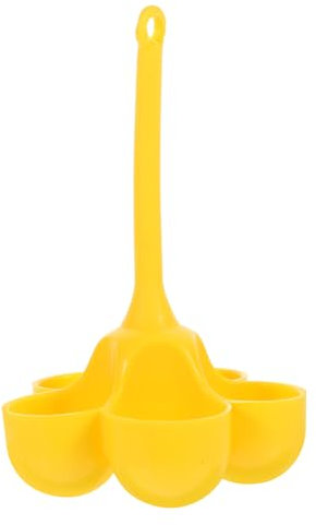 MAGICLULU Dampfgarer Aus Silikon Zubehör Für Heißluftfritteusen Küchengerät Mini-herd Mikrowellen-eierkocher Gadget Eierbehälter Für Den Kühlschrank Bratpfanne Kochgeschirr Yellow Kieselgel