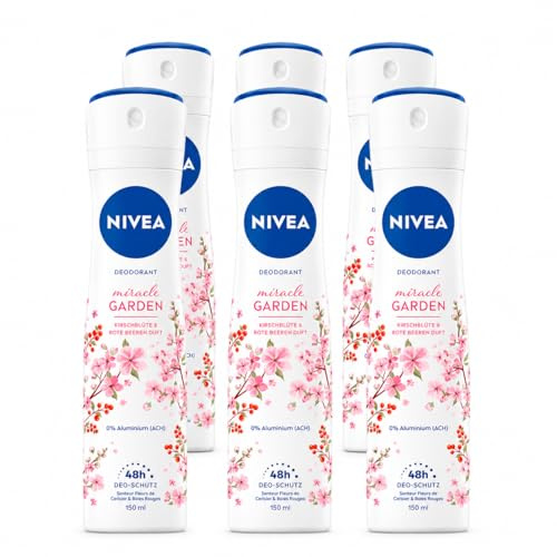 NIVEA Antitranspirant Deospray Miracle Garden 6 x 150 ml