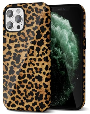 Svanove Cheetah Print Phone Case for iPhone 11 Pro Max Case Girly, Cute Leopard Case for Women, Luxury Trendy Retro Cool Animal Print Design, Aesthetic Pattern Y2k Hard Shell Plastic Cover, Brown Fall