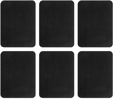 QUARKZMAN Flicken zum Aufbügeln 6 Stück, 125x95mm Patches zum Aufbügeln, Aufbügelflicken für Kleidung, Hosen, Flicken und Dekorieren - Schwarz