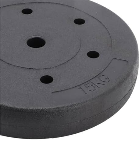 Weight Plates Set, 10 kg Pair, Black Vinyl, 1-Inch Standard Size (10, Kilograms)