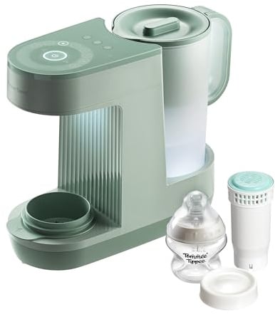 Tommee Tippee Perfect Prep Machine App Support Sage | Antibacterial Water Filter Removes Bacteria and Impurities, Day & Night Feed-Friendly Features