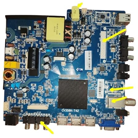 CV358H-T42 4-Kern Smart Network WiFi TV Motherboard Hintergrundbeleuchtung Spannung 37–42 V 600 mA ODER 65–100 V 450 mA(45W nosd no ci 100v)
