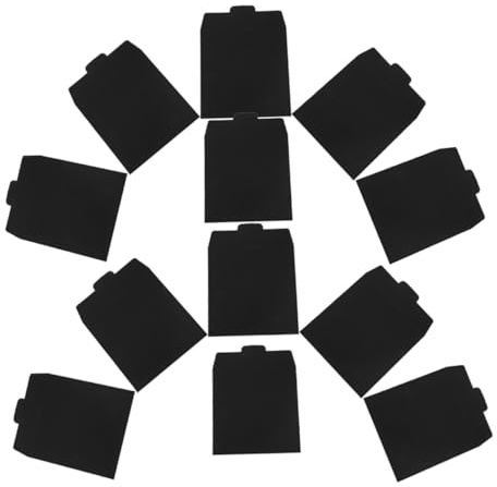 BUGUUYO CD Papierhüllen Multifunktional aus Papier 12 Stück Schwarze mit Großer Kapazität und Minimalistisches Design zum Organisieren von Dokumenten und CDs