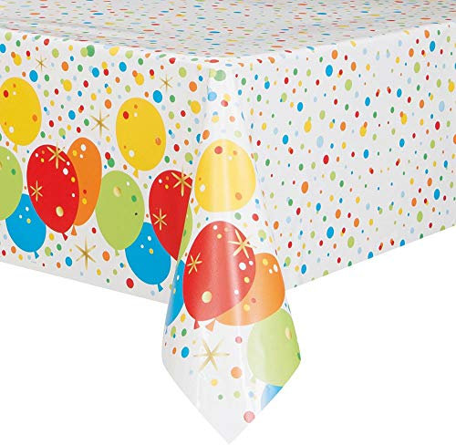 Glitzy Gold Birthday Rectangular Plastic Table Cover (137cm x 213cm) 1 Piece - Elegant Party Tablecloth for Festive Celebrations