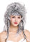 WIG ME UP - 91530 Perücke mit Stirnband Damen Herren wild Urmensch Steinzeit 80er Jahre Rock Star Grau Schwarz Mix **Erwachsene**