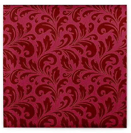 Sovie HORECA Linclass Airlaid Servietten 40x40cm | Ideal für Geburtstage, Gastronomie und Hochzeiten | 50 Stück | CARLO (Bordeaux)