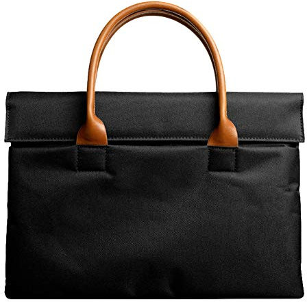 Women's 12 inch Laptop Large Casual Handbags Nylon Top-Handle Bag for Beach Travel Shopping School Work Holiday Shoulder Tote Bags,Black