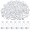 NATUCE 200 PCS Disposable Plastic Eyelash Glue Rings Nail Art Polish Holders Tattoo Individual False Eyelash Extension Adhesive Pigment Holders Beauty Tool, Small Size