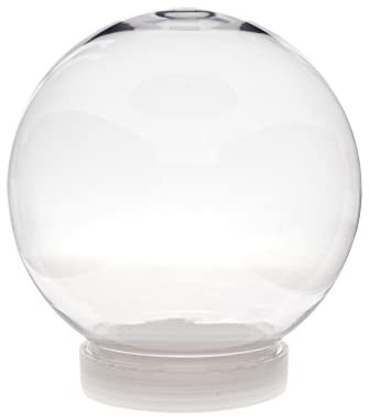 Creative Hobbies Schneekugel zum Selbermachen, 130 mm, transparenter Kunststoff mit abschraubbarer Kappe, perfekt für Bastelarbeiten und individuelle Gestaltung