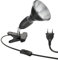 ledscom.de E27 Klemmleuchte LIK, schwarz inkl. PAR38 LED Reflektor-Lampe schwarz 1279lm warm-weiß