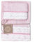 Handtuch-Set aus 100 % Baumwolle, Modell Lola mit Blut 1 + 1 Gesichtshandtuch 55 x 100 cm, Gästetuch 40 x 60 cm (Puder)