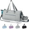 Sporttasche Damen Herren Reisetasche mit Schuhfach & Nassfach Schwimmtasche Weekender Trainingstasche Tasche für Gym Fitness Urlaub Übernachtung, Grau (Upgraded Tasche)