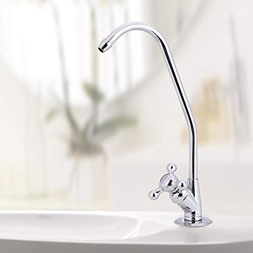 Grifo de cocina de aleación de Zinc, grifo de cocina de filtro de agua potable de conexión rápida de ósmosis inversa cromada