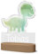 CHRISCK design Nachtlicht Dino mit Kindernamen - ideal für den Nachttisch als Schlummerlicht | mit dimmbaren LED-Holzsockel