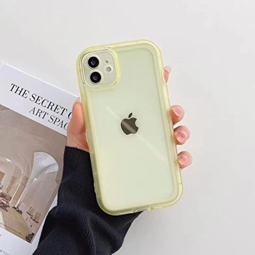 EYZUTAK Case for iPhone 11 6.1 inch, Clear Candy Color Soft TPU Silicone Mobile Phone Case Non-Yellowing Crystal Scratch-Resistant Slim Transparent Cover - Yellow