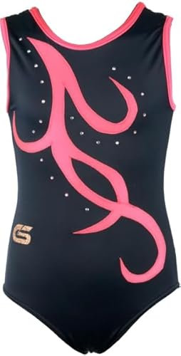 GETTY-SPORTS Turnanzug/Gymnastikanzug Olivia ohne Arm für Mädchen/Damen (navy/coral) Größe 36