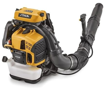 Stiga 75,6 cc Benzinmotor Laubbläser BL-530 hat einen verstellbaren Schlauch und einen Handgriff mit integrierter Steuerung und einem maximalen Luftdurchsatz von 25 m³/min (Made in Italy).