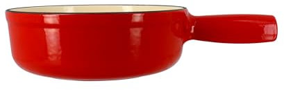 MENASTYL - Caquelon Gentiane 18cm en fonte émaillé rouge - Parfait pour réaliser une fondue savoyarde - 6020020