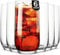 KONZEPT Set de verres 6 pièces, Set de verres à eau transparents 400ml, Idéal pour jus de fruits, cocktails, long drinks, café glacé, Set de verres à londres hauts