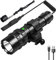 WHTOHY Super Bright 5 Mode LED Tactical Flashlight, 4000LM Rechargeable LED High Power Flashlight, IP65 Waterproof with Pressure Switch, Rail Mounted for Hunting Camping