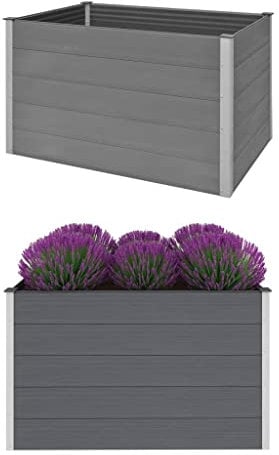 Willood Garten Hochbeet WPC 150x100x91 cm Grau