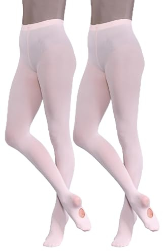 Silky Dance 2 Pairs Dance Ballet Convertible Tights 60 Den for Girls Women | Supersoft & Durable Transition Tight for Kids & Adults, Multiple Shades