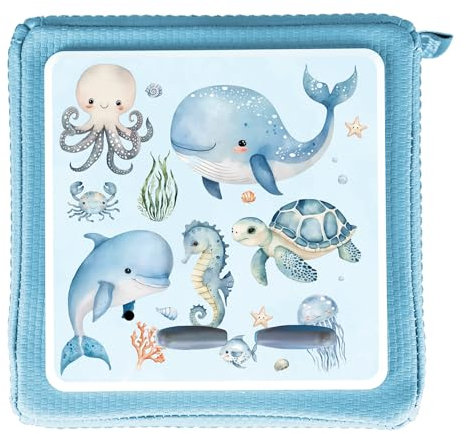 MeinBaby123® Toniebox Schutzfolie Wal | Toniebix Zubehör | Toniebox Aufkleber passgenau & selbstklebend | Toniebox Sticker | Geschenke für Kinder zum Geburtstag (Unterwasserwelt blau)