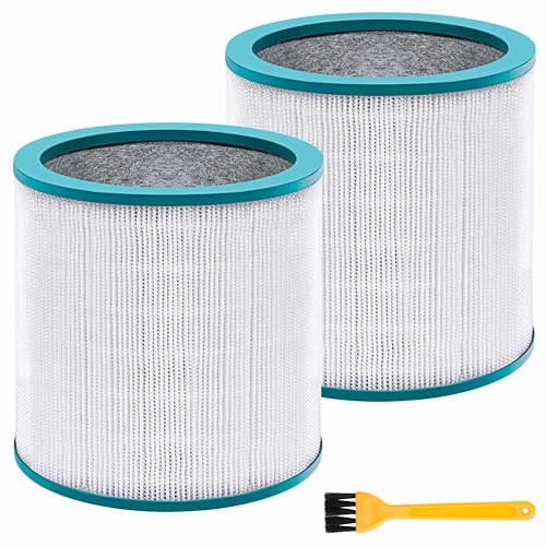 True HEPA Ersatz-Luftreinigerfilter für Dyson Tower Purifier Pure Cool Link TP01 TP02 TP03 BP01, AM11, Dyson BP01 Modelle, im Vergleich zu Teilenummer 968126-03 – Premium-Aktivkohlefilter, 2 Stück