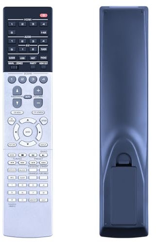 TCNOUMT Mando a distancia de audio RAV553 ZW69510 compatible con receptor AV Yamaha RX-A770 RX-V683, no requiere configuración y uso directo