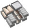 wintfarm Kleiderschrank Organizer,12 Stück Schrank Organizer,Schubladen Organizer,Ordnungssystem Schublade,12er Unterwäsche Organizer Socken Organizer (Dunkelgrau)