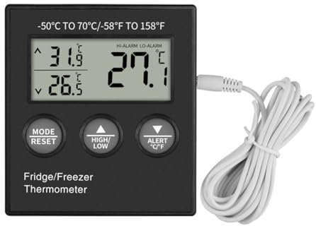 Zwfjcmsa Mini termostato per frigorifero termometro digitale elettronico per frigorifero domestico allarme temperatura -50-70 ℃