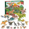 Adventskalender 2024 Kinder, 2024 Dinosaurier Kinder Jungens Dino Adventskalender, 24 Dinosaurfiguren Füllung Weihnachten Geschenk Für Kinder Jungens Mädchen 3-12 Jahre