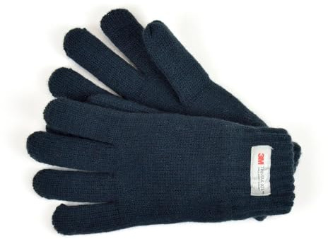 A2Z 4 Kids Thinsulate Gloves Winter Warm Fuzzy Lightweight Full Fingers - Gloves 064 Navy 10-11