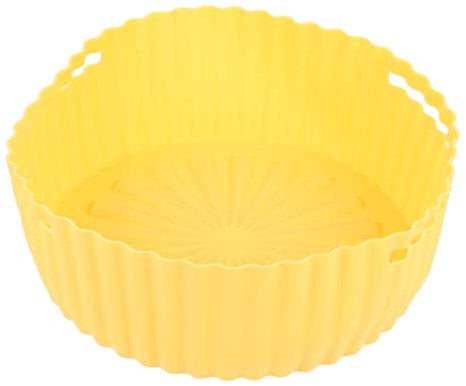 Ciieeo Silicone Air Fryer Pot Reusable Air Fryer Liner Heat-Resistant Silicone Bowl Handle Design