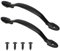Smloplom Möbelgriffe, 2 Stück Schrankgriffe Vintage, 160mm Küchengriffe, für Schrank, Schublade, Kleiderschrank, Küche, Schwarz