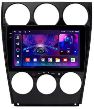 Android 13 2 DIN Pantalla Táctil Radio 9 Coche Pantalla para Mazda 6 2004 2005 2006 2007 2008-2015 con Enlace Espejo/Navegación GPS/Radio FM/BT/Mandos Volante/Reproductor Multimedia(4+64G)