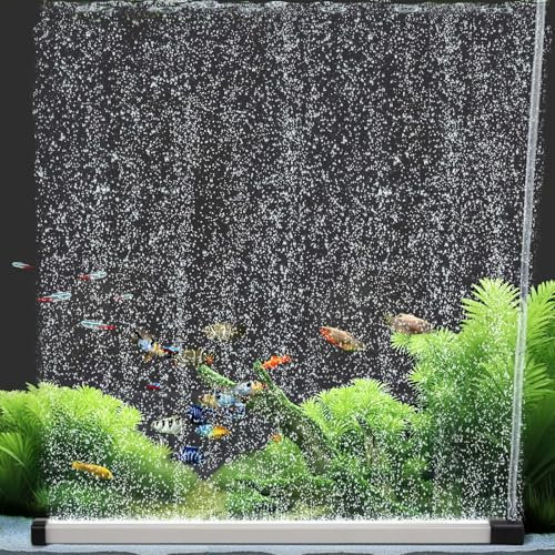 hygger Aquarium Bubble Curtain Wall, Fish Tank Air Bubbler Quiet High Dissolved Oxygen Diffuser Aquarium Air Stone with Air Tubing for Freshwater Saltwater (35cm)