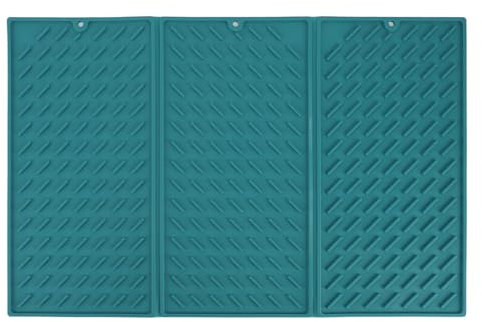 Nikou 3fache Theke Faltbare Trocknungsmatte Silikon schnell trocknend wasserdicht Wiederverwendbare Trocknungsküchenmatte für Küchenbad (Grün)