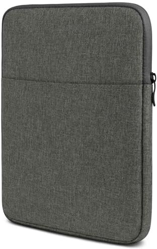 moex Funda para tablet Acer Iconia Tab M10 – Funda con compartimento para accesorios, fibra de poliéster, funda minimalista con cremallera, resistente al agua, color gris oscuro