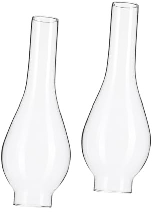 Couvercle de Rechange pour Lampe à Huile en Verre, Lot de 2, 5cm | Verre de Lampe à Pétrole, Abat-jour en Verre pour Lampe à Huile, Style Vintage Nostalgique