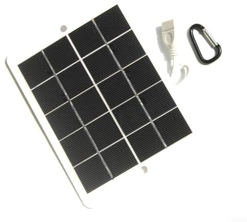 Yuanpgky Panneau solaire 6 W 5 V pour appareils USB, panneau de charge solaire en silicium monocristallin pour extérieur, lampes de jardin, banques d'alimentation et appareils CC à faible consommation