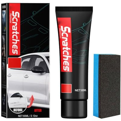 Glass Stovetop Scratch Repair Kit, Stove Top Scratch Remover, Heavy Duty Cooktop Cleaner and Polish, Car Paint Scratch Repair with Sponge, For Glass Ceramic Hobs, Car Paint Repair (60ml)