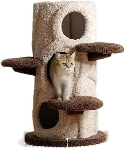 Multi-Layer Integrated Cat Tree Nest For Small Apartments, House Climbing Frame Solid Wood